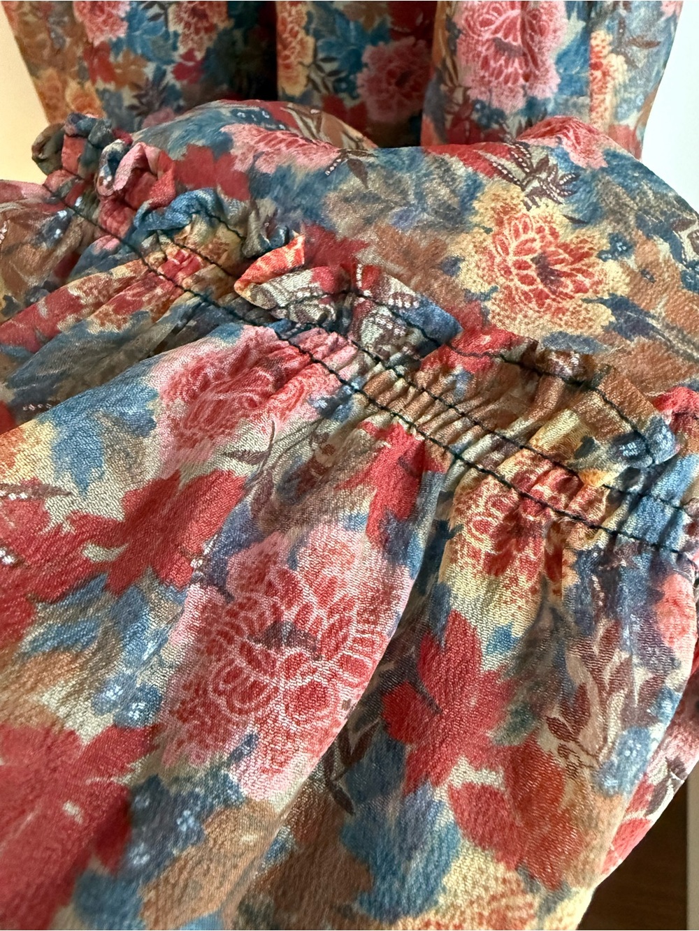 Vintage 70s Boho Floral Prairie Midi Dress | M - Picture 12 of 16